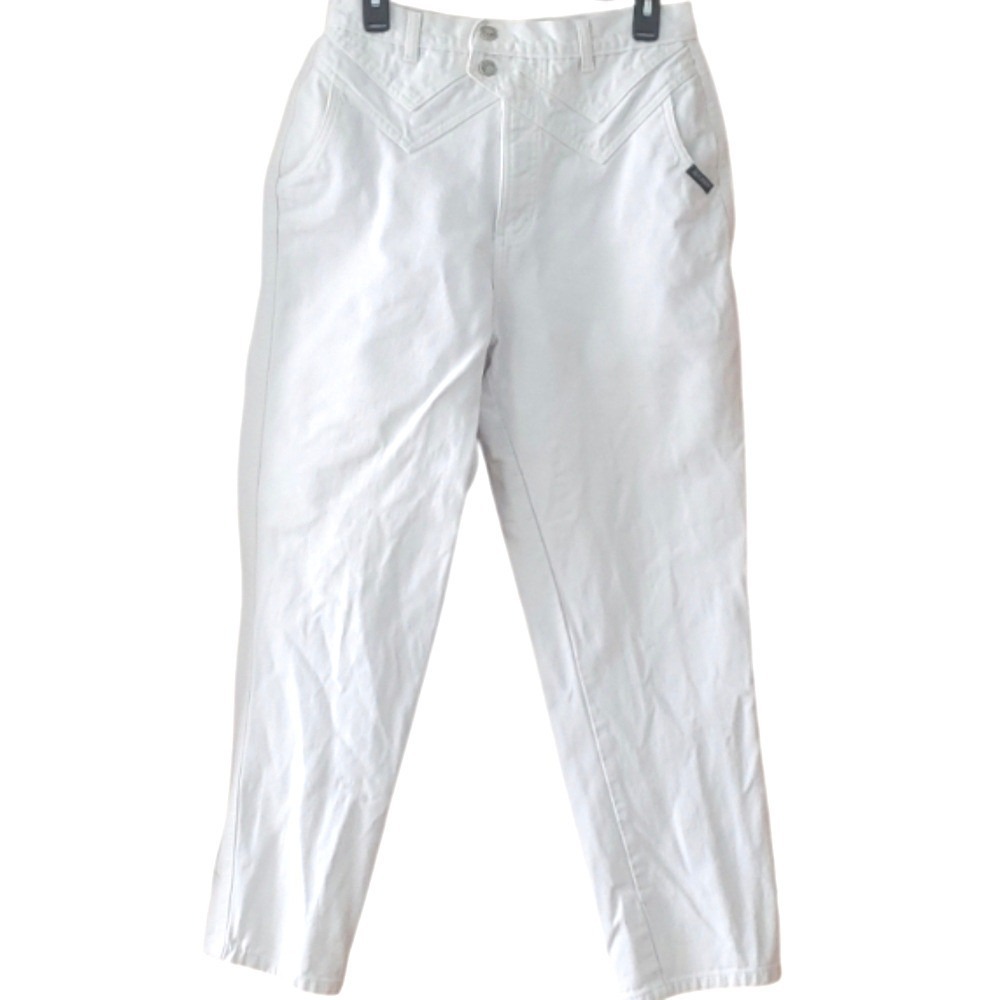 Rockies Vintage Double Yoke Double Button White Jeans Size 13/14 Inseam‎ 36